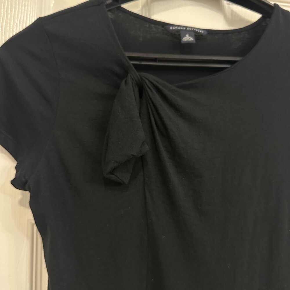 Banana Republic Black Short Sleeve Dressy Top Size S